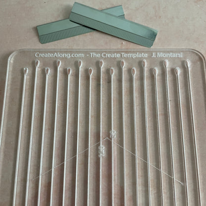 The Create Template for geometric, quilted hexagon, triangle, diamond patterns on clay slabs and veneers - Create Along 