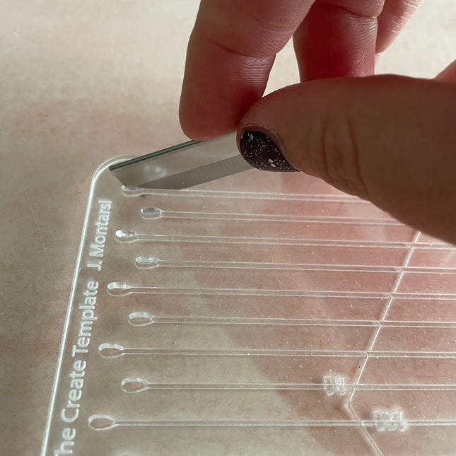 The Create Template for geometric, quilted hexagon, triangle, diamond patterns on clay slabs and veneers - Create Along 