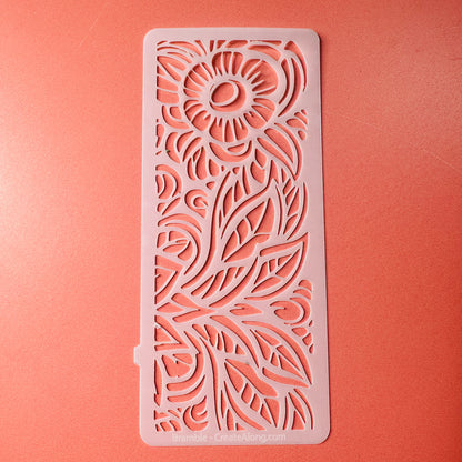 Bramble floral leafy woodland mylar stencil - Create Along 