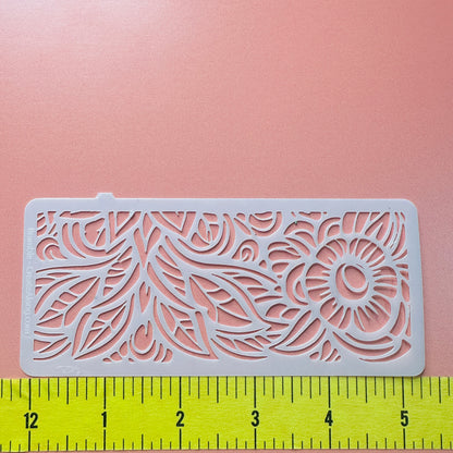 Bramble floral leafy woodland mylar stencil - Create Along 
