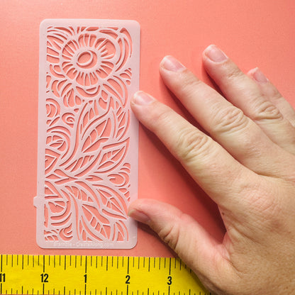 Bramble floral leafy woodland mylar stencil - Create Along 