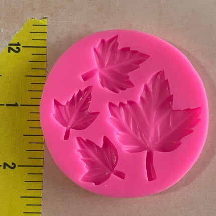 4 Maple Ivy Leaf Polymer Clay Resin Mold - Create Along 