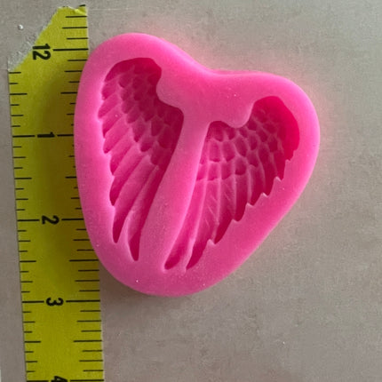Large Angel (or Devil) Wings polymer clay resin silicone clay and food safe mold - Create Along 