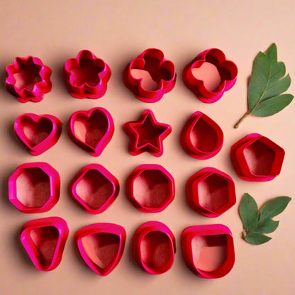 Mini tiny Stud backs or Earrings polymer clay cutters set .4 inch - Create Along 