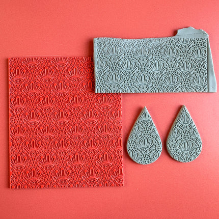 Magical Eyes polymer clay rubber stamp texture sheet card making - Create Along 
