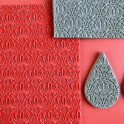 Magical Eyes polymer clay rubber stamp texture sheet card making - Create Along 