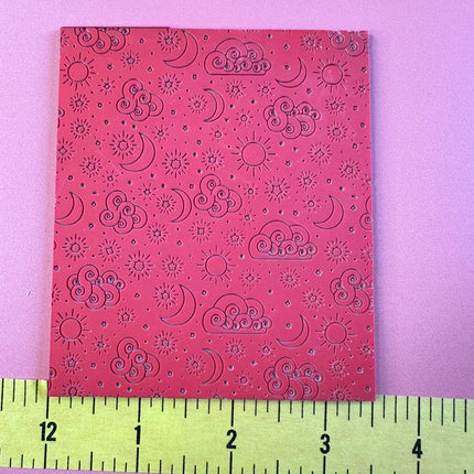 Bright Skies polymer clay rubber stamp texture sheet card making - Create Along 