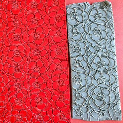 Bubble Flower polymer clay rubber stamp texture sheet card making - Create Along 