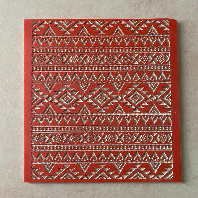 Quilted in the West South west Rubber Stamp Texture Sheet Mat for polymer clay metal clay mixed media art - Create Along 