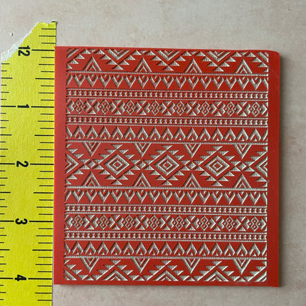 Quilted in the West South west Rubber Stamp Texture Sheet Mat for polymer clay metal clay mixed media art - Create Along 