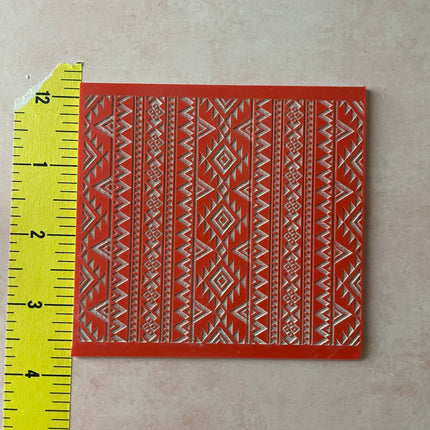 Quilted in the West South west Rubber Stamp Texture Sheet Mat for polymer clay metal clay mixed media art - Create Along 