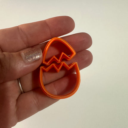 Cracked Easter Egg polymer clay cutter - Create Along 