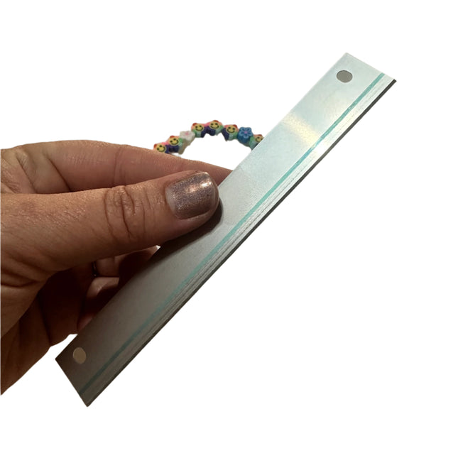 The "Blue Steel" Clay Blade specialty blades for polymer clay slicing caning cane stiff sharp - Create Along 