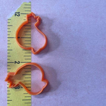 Chubby songbird polymer clay mirrored cutter set | bird clay earring cutters - Create Along 