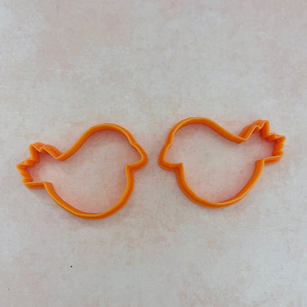 Chubby songbird polymer clay mirrored cutter set | bird clay earring cutters - Create Along 