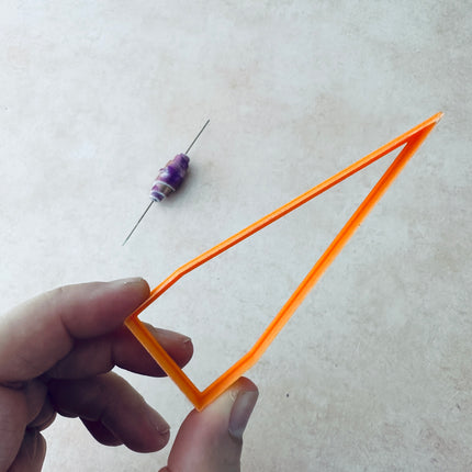 1 inch Rolled clay bead cutter - basic short triangle | paper bead style clay cutter - Create Along 