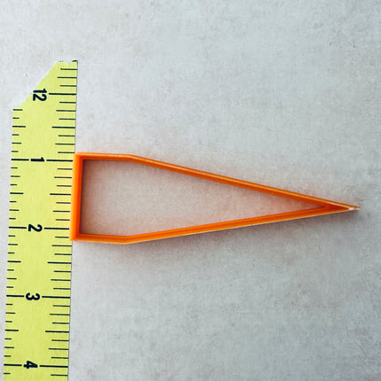 1 inch Rolled clay bead cutter - basic short triangle | paper bead style clay cutter - Create Along 