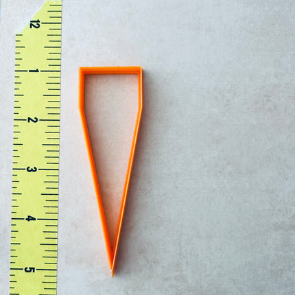 1 inch Rolled clay bead cutter - basic short triangle | paper bead style clay cutter - Create Along 