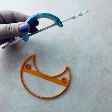 Clay Hair Slide bun cover Cutter Crescent Moon | polymer clay barrette - Create Along 