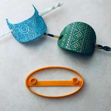 Hair Stick to make bun cover and slide barrettes - Create Along 