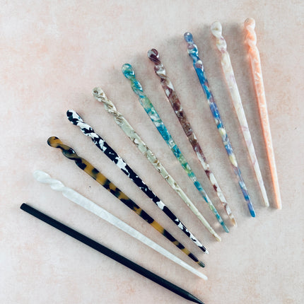 Hair Stick to make bun cover and slide barrettes - Create Along 