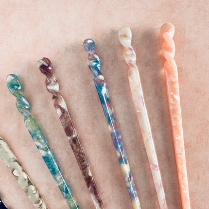 Hair Stick to make bun cover and slide barrettes - Create Along 