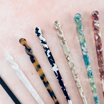 Hair Stick to make bun cover and slide barrettes - Create Along 