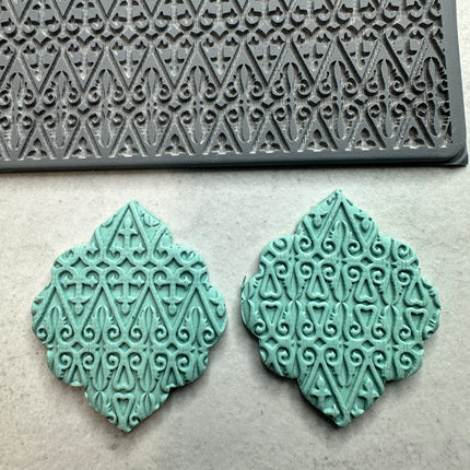 St. Augustine Ironwork polymer clay stamp rubber texture sheet - Create Along 