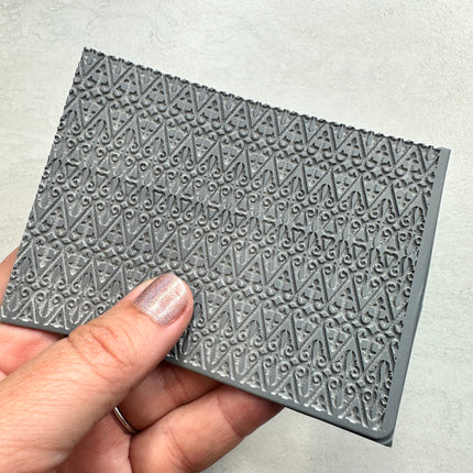 St. Augustine Ironwork polymer clay stamp rubber texture sheet - Create Along 