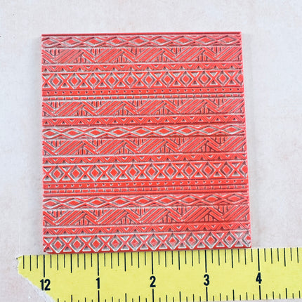 Boho Blanket Tribal Boho Rubber Stamp Texture Sheet Mat for polymer clay metal clay mixed media art - Create Along 