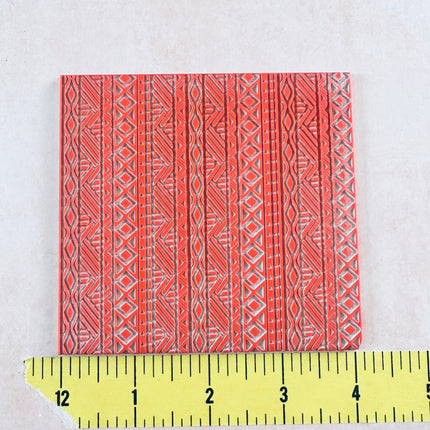 Boho Blanket Tribal Boho Rubber Stamp Texture Sheet Mat for polymer clay metal clay mixed media art - Create Along 