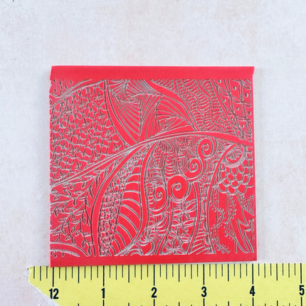 Zen Garden Texture Mat rubber Stamp for polymer clay paper Gelli plate and resin ZIA zentangle inspired - Create Along 