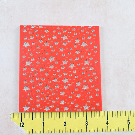 Starry Stars Celestial Rubber Stamp polymer clay Texture Sheet Mat Halloween - Create Along 