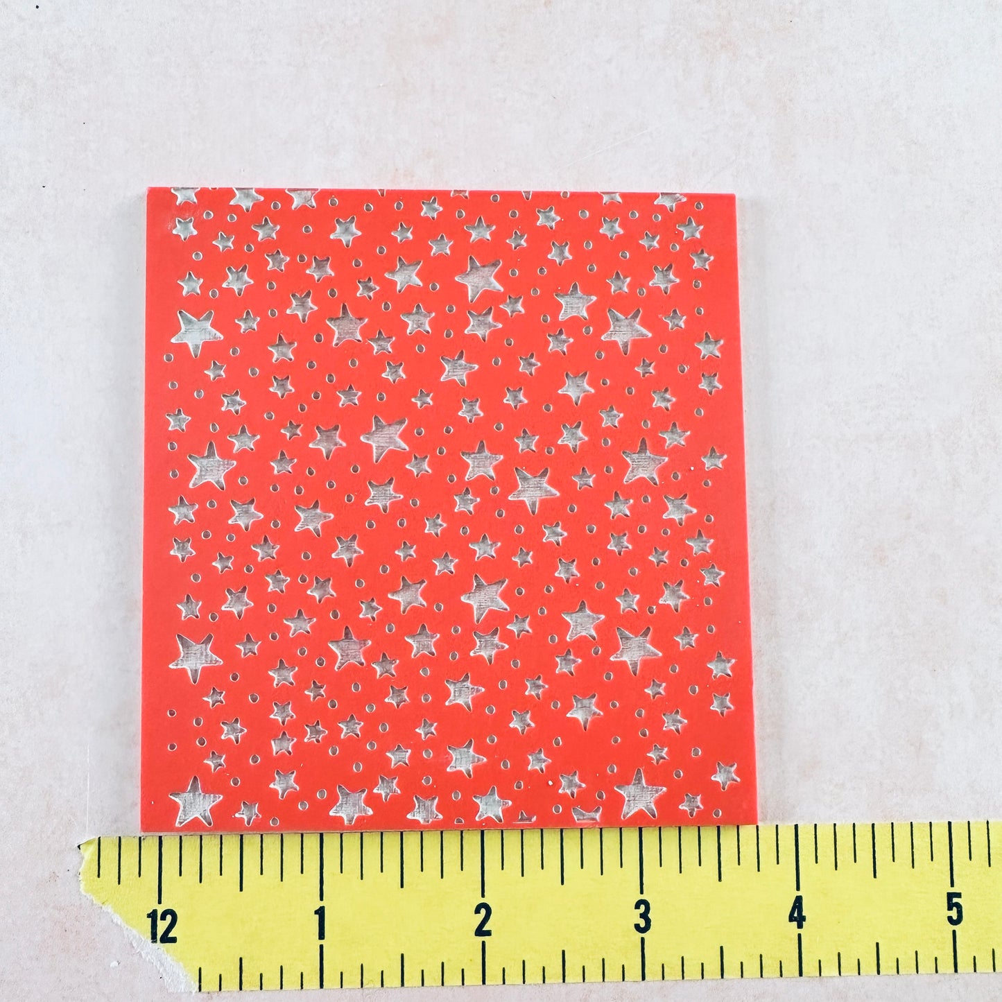 Starry Stars Celestial Rubber Stamp polymer clay Texture Sheet Mat Halloween