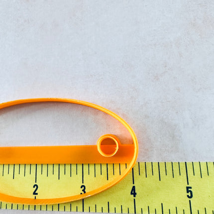 Clay Hair Slide bun cover Cutter Narrow Oval | polymer clay barrette - Create Along 