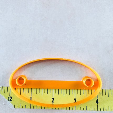 Clay Hair Slide bun cover Cutter Narrow Oval | polymer clay barrette - Create Along 