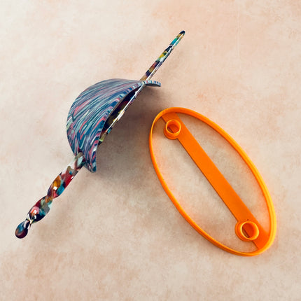 Clay Hair Slide bun cover Cutter Narrow Oval | polymer clay barrette - Create Along 