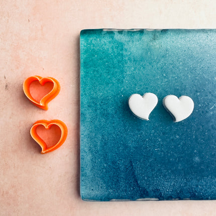 Sweet Heart mini clay Stud cutter set | polymer clay heart stud cutters - Create Along 