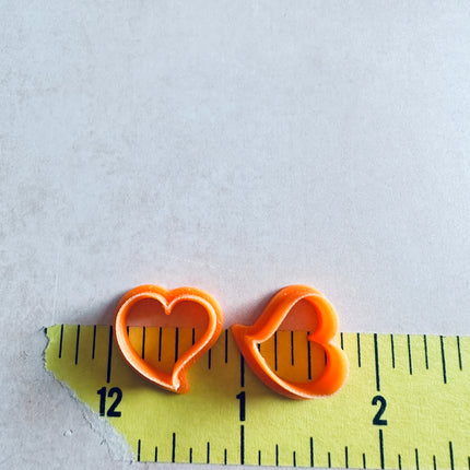 Sweet Heart mini clay Stud cutter set | polymer clay heart stud cutters - Create Along 