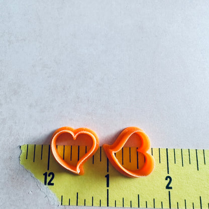 Sweet Heart mini clay Stud cutter set | polymer clay heart stud cutters - Create Along 