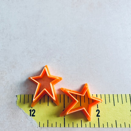 Shining Star clay stud earrings cutter set | polymer clay mini star stud cutters - Create Along 