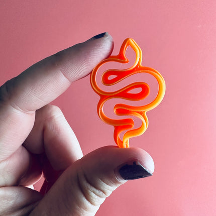 Coiled Snake clay paired cutter set | polymer clay snake earring mirrored cutters - Create Along 