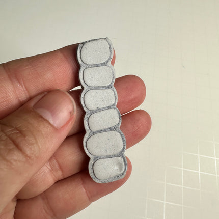 Fairy Stone Stack Polymer Clay Cutter – Rock & Mortar Texture for Fairy Doors, Walls & Paths - Create Along 