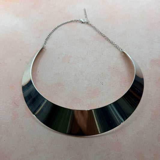 Silver Metal Collar Necklace Blank | Polymer Clay Coverable