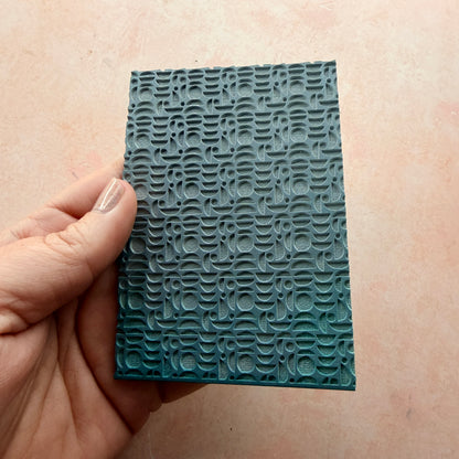 Organic Moons Rubber Texture Stamp | 3x4 Inch