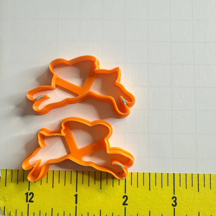 Leaping Bunny Polymer Clay Cutter Set – Set of 2 Rabbit Shapes | 2 Inch Easter Earring Cutters - Create Along 