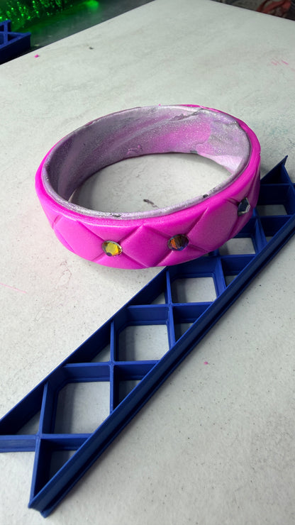 X patterned Bangle bracelet bar polymer clay cutter