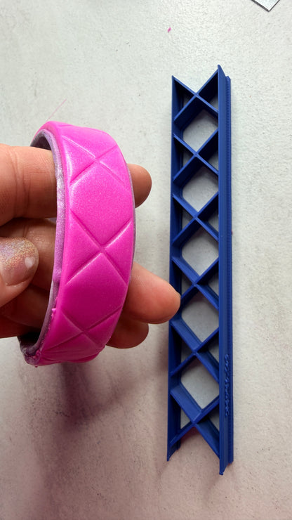 X patterned Bangle bracelet bar polymer clay cutter