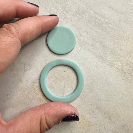 Skinny Round Clay earring cutter | polymer clay skinny link donut and stud cutter - Create Along 