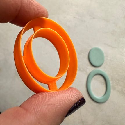 Oval Polymer Clay Cutter – 1.5" Tall | Chain Link, Skinny Link, Stud & Drop Earring Cutter - Create Along 